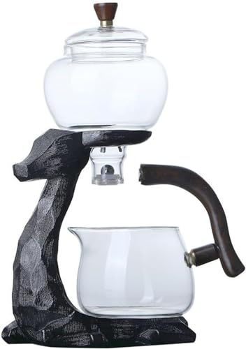 EdirFtra Halbautomatische magnetische Glasteekanne, Hirsch Teekanne, Familienbüro Teekanne, hitzebeständige Teekanne