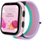 PTHTECHUS Smartwatch Kinder GPS, Kinderuhr Telefon mit 4G Anruffunktion, Videoanruf, WLAN, Kamera, SOS, Chat für Jungen Mädchen (Rosa)