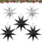 Gohytal 5 Stück Papiersterne Weihnachtsstern, 9 Zacken Faltsterne Papierstern, Papiersterne Faltsterne zum Aufhängen, Papier Sterne Weihnachten für Fenster Dekoration,Advent,Weihnachtsbaum