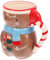 OKUMEYR Schneemann Keramik Tasse Weihnachten Figur Cartoon Desserttasse Müslibecher Wassertasse Suppentasse Haus Party Dekoration