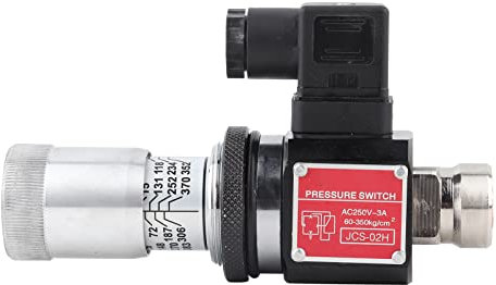 Hydraulikdruckschalterrelais 60–350 kg/cm², JCS-02H Druckrelais, einstellbarer Druckbereich 5–35 MPa, PT1/4-Gewinde, für pneumatische Hydraulikölsysteme