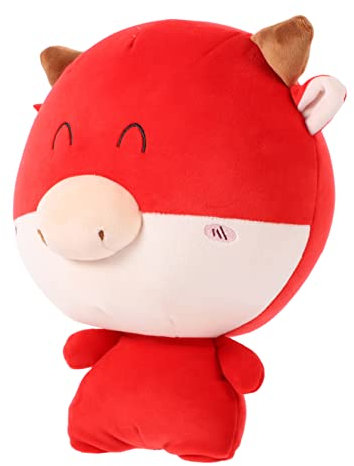 Alasum 1Stk Jahr des Ochsen deformierten Kissen gefüllter Kuhplüsch Kuschelkissen aus Plüsch gefülltes Faultier Plüschtier Reisespielzeug Verformungskissen Reisekissen Nackenkissen Stoff