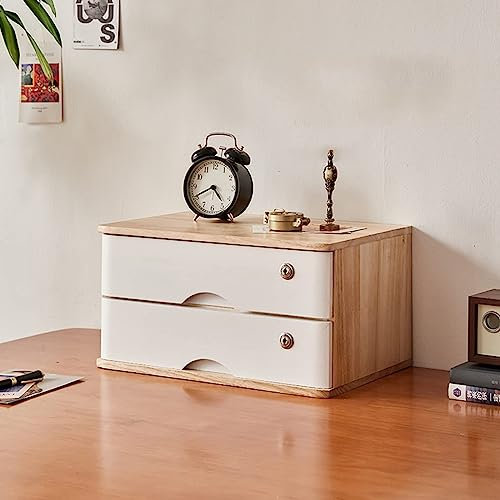 Armadio da scrivania in legno massello con serratura 1/2/3/4 Tier cassetto piatto scatola di immagazzinaggio per l'organizzazione dei dati dell'ufficio