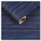 CRE8TIVE Papier Peint en Texture de Lin Bleu Papier Adhesif pour Meuble Papier Peint Autocollant Bleu Foncé 30cm x 200cm Vinyle Adhesif Impermeable Papier Adhesif pour Meuble Cuisine Salon Chambre