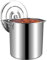 Olla de sopa de acero inoxidable de 20 l, olla de cocina grande comercial con tapa, gran capacidad