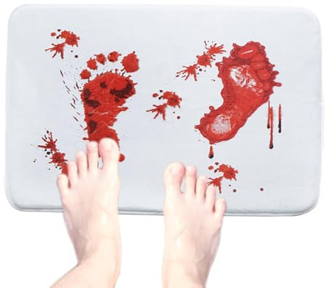Shitafe Tapis de Douche de Sang d'halloween, Tapis de Salle de Bain de Sang d'halloween | Tapis de Salle de Bain Universel, décor de fête d'horreur pour Halloween | Tapis de Douche passionnants,