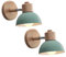 WOTTES Applique Murale Industrielle Vintage Lampe Murale Interieur Sconce Rétro Luminaire Applique Abat-jour E27 Ø15CM pour Salle à Manger Escalier Chambre Cuisine Café(2pcs vert)