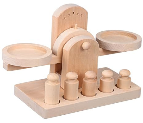 HOODANCOS Holzwaage Spielzeug Für Junge Mädchen Aus Holz Zum Lernen Und Berechnen Gleichgewichtssinn Üben Mit Praktischem Spielzeug Für Früherziehung