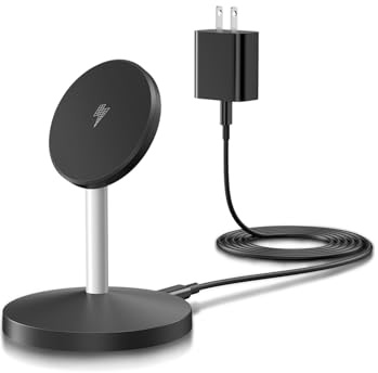 Stazione di ricarica magnetica senza fili, cavo USB C lungo 1,8 m, MagSafe, supporto stabile Apple Magsafe Wireless Station/Pad ricarica rapida per iPhone 16 Pro/16 Plus/16 Pro Max/15/14/13/12/AirPods