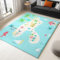WHUOEUCO Alfombra para Salón 80x150cm Mapas De Islas Vida Marina Alfombras Lavable Moderna Comedor Cocina Habitación, Alfombra Pelo Corto Fácil de Cuidar, Alfombra Grande
