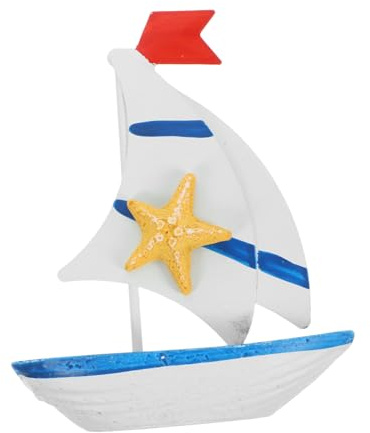 GETAJGHSD Mediterranean Sailboat Model Decorative Ship Model for Desk Sailboat Ornament Random Flag for Home Office Display