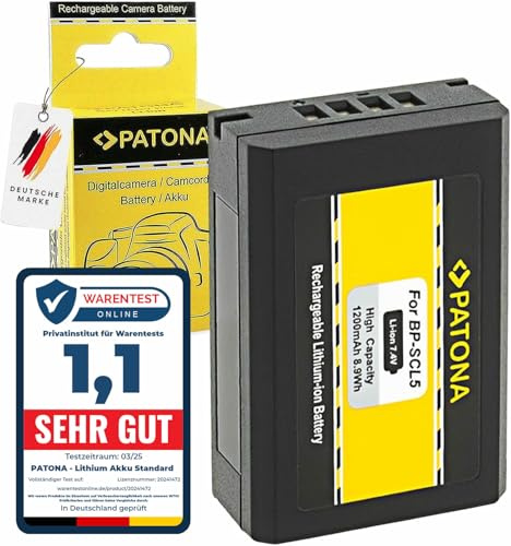 PATONA BP-SCL1 Akku Ersatz für Leica 24003 BP-SCL5, 1200mAh 7.4V, Ersatzakku kompatibel mit Leica M10, M10P, M10R, Überladungs- & Kurzschlussschutz
