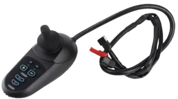 Electric Wheelchair Joystick Controller, 50A Ergonomic Power Control with EABS Ramp Hold Brake Connector Battery Protection for Mobility Chairs Aluminum Alloy 1 Pack