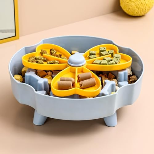 Interactive Windmill Dog Food Puzzle Slow Feeder - Enrichment Bowl, Non-Slip Dog Puzzle Feeder for Mental Stimulation & Boredom Relief, Suitable for All Breeds