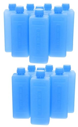 Toyvian Lot de 15 Pains de Glace pour Ventilateur Mini, Blocs Réfrigérants Réutilisables en Plastique Alimentaire, Petits Sachets Rechargeables pour Glacière, Usage Camping,