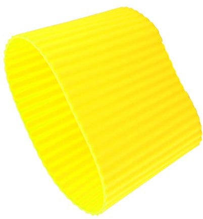 sourcing map Housse de protection en silicone pour bouteille en verre antidérapante jaune