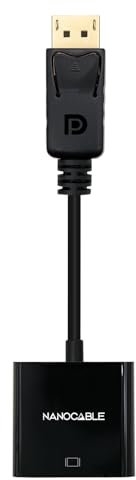 CONVERSOR NANO CABLE DISPLAYPORT/M - VGA/H 15CM NEGRO