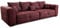 Cavadore Big Sofa Mavericco / Großes Sofa im modernen Design in Lederoptik / Inklusive Rückenkissen und Zierkissen / 287 x 69 x 108 cm (BxHxT) / Mikrofaser Bordeaux (rot)