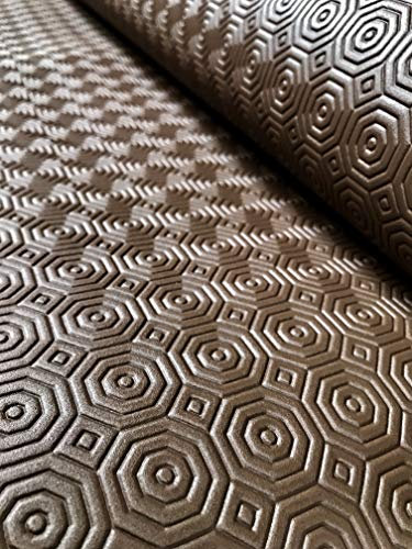 Nortufting Protège Table sous Nappe PVC Chocolat - Largeur 140 - Roulé sur Tube en Carton (sansplis) (Rect 140 x 150 cm)