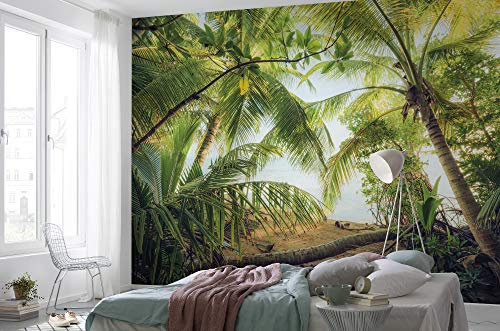 Komar Vlies Fototapete PIRATENVERSTECK | Tapete, XXL, Dekoration, Natur, Landschaft, Schlafzimmer, Wohnzimmer, Büro, Flur | Größe 450 x 280 cm (Breite x Höhe) | SHX9-070