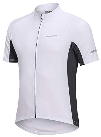 NUCKILY Herren Radtrikot Fahrradtrikot Kurzarm Fahrradbekleidung Fahrrad Trikot T Shirt für Männer Atmungsaktive Cycling Jersey Schnell Trocknen Radsport Bekleidung