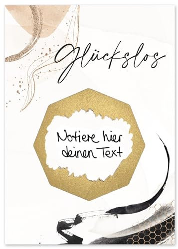 Joli Coon - 5 Glückslose zum Selber Ausfüllen - Gutschein selbst gestalten - Gutscheinkarten - Luxury