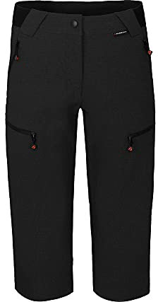 Bergson PORI Capri | Damen 3/4 Wanderhose, robust, elastisch, Black [900], 34 - Damen