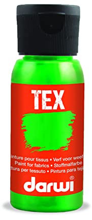 DARWI - DA0100050662C - Un flacon de Peinture Pour Tissus finition Opaque - Coloris Vert kaki - 50 ML - DARWI TEXTILE - Loisirs Créatifs - Activité Manuelle - Bricolage