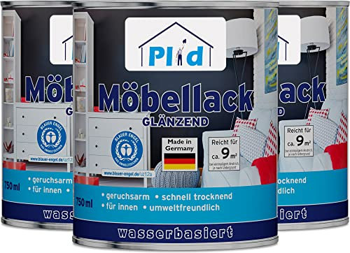 Plid Laque de porte de qualité supérieure - Blanc brillant - 2,25 l