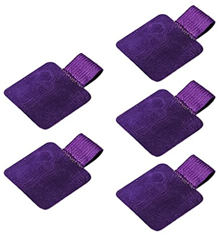 Joocyee 5 Pieces Leather Pen Loop Holder For Notebooks Journals Planners Tablet Case Pencil,Underbed Storage Boxes,Purple