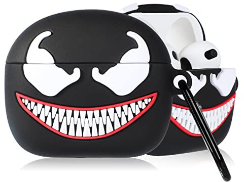 Mulafnxal Cartoon Schutzhülle für Airpods 3 (Black Venom)