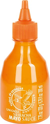 Uni-Eagle Chili Sauce Sriracha Mayo – würzig scharfe Mayocreme mit leckeren Chilies – 1 x 215 g