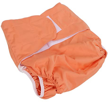 Inkontinenzschutzwindeln, atmungsaktive Klett-Urin-Stoffwindel für Erwachsene für den Alltag(Orange)