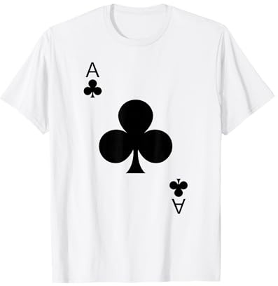 Spielkarte Ace Of Clubs TShirt I Kreuz Ass T-Shirt