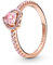 PANDORA Sparkling Elevated Heart Ring 188421C04-48