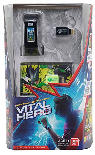 Bandai Namco - Digimon - Vital Hero Rastreador de fitness interactivo/reloj digital/mascota virtual (negro)