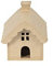 Décopatch SA230C - Haus aus Pappmaché, 12x10,5x11cm, zum Dekorieren, ideal als Bastelaktivität, 1 Stück, Kartonbraun