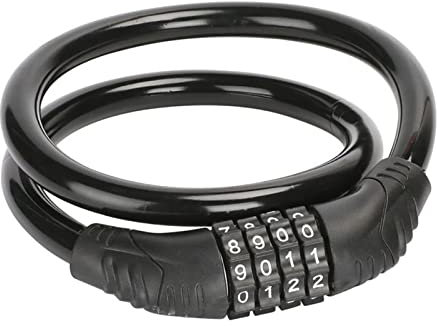 Lucchetto Bici Catena Bicicletta, Cavo Lucchetto Bici, Lucchetto Bici A Combinazione 4 Cifre, Lucchetto per Bicicletta, con Combinazione Digitale, Perfetta per Bici, Moto, Cancelli, Recinzioni