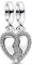 PANDORA Moments Freunde Teilbares Herz Charm-Anhänger aus Sterling Silber mit Zirkonia, Kompatibel Moments Armbändern, 792743C01