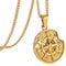 murtoo Gold Münze kette herren, halskette kette, silberkette herren, kompass kette, kompass anhänger, edelstahl kette, anhänger kette, geschenk herren