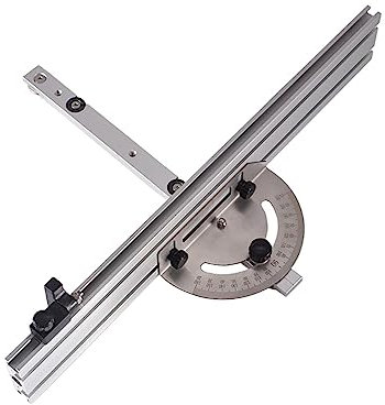 Gralara da banco Mitra Gauge Mitra Saw Goniometro Piastra angolare Righello con arresti ad angolo multipli Mitra Gauge di precisione in lega di alluminio, 415 mm
