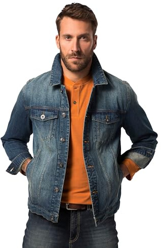 JP 1880 Giacca di jeans da uomo, Blu, XXXXXXL