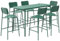 JonesHouseDeco mesas Altas y taburetes Taburete Exterior Verde Mesa de Bar Set Tavolo Bar con 6 Taburetes de Aluminio y taburetes de Altura de mostrador para mesas de Desayuno para Cocina Bar