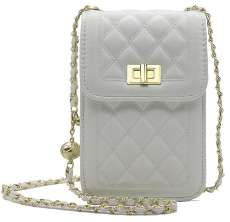 YAMEIZE Borsa Tracolla Donna Piccola Catena per Borsello Porta Cellulare Borsa a Mano Clutch Borsetta Elegante Trapuntata Borse