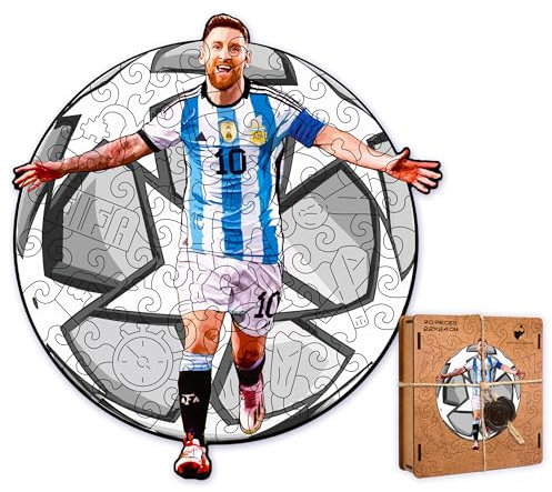 ACTIVE PUZZLES - Sportpuzzles | Kinder & Jugendliche | Holzpuzzles, Lasergeschnitten, Nachhaltig und Umweltfreundlich, Hochwertige Verarbeitung (Fußball Star L M)