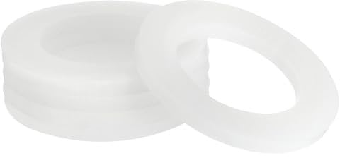 sourcing map Silicone Gasket, 40mm OD 25mm ID 3mm Width VMQ Seal Rings Washer for Shower Head Water Hose Faucet Plumbing Pipeline, White 5Pcs