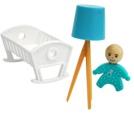 ibasenice Puppenhaus Möbel Spielzeug Miniatur Krippe Modell Krippe Ornament Für Mini