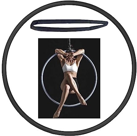FFYUTING Ohrloses Aerial Hoop Rigging Kit mit Gurt, Swing Aerial Ring Hoop Yoga Ring für Tanz-Fitness, Home Gym Studio Aerial Yoga Ausrüstung