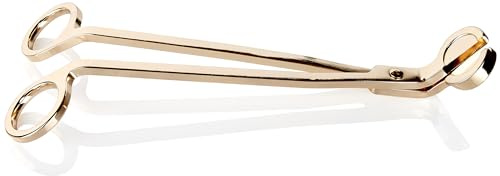 BRUBAKER Dochtschere für Kerzen und Duftkerzen Gold - Kerzendochtschneider - 18 cm Dochtschneider Dochtknipser - Kerzenzubehör Schere - Kerzenschere aus Metall