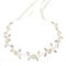 Perlen Haarschmuck Hochzeit Strass Blumen Haarreif Damen Blumenmädchen Haarschmuck Braut Kristall Perle Prinzessin Stirnbänder mit Luftschlangen für Hochzeit Geburtstags Party (Gold)